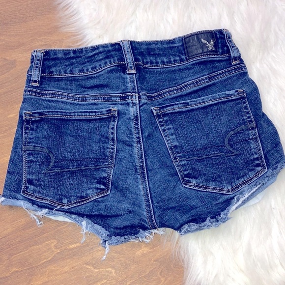 American eagle high rise shortie sz 2 denim shorts - Picture 5 of 5